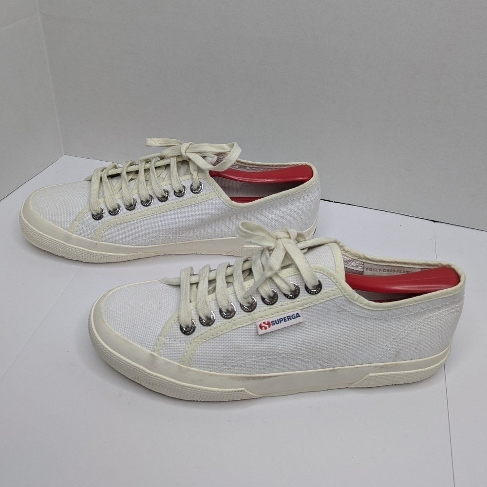 Superga Emily Ratajkowski White Sneaker Shoe 8 Women 6.5 Men - Picture 4 of 8